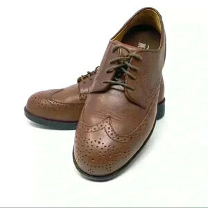 Drew Clayton Wing Tip Oxford Brown Leather 9.5